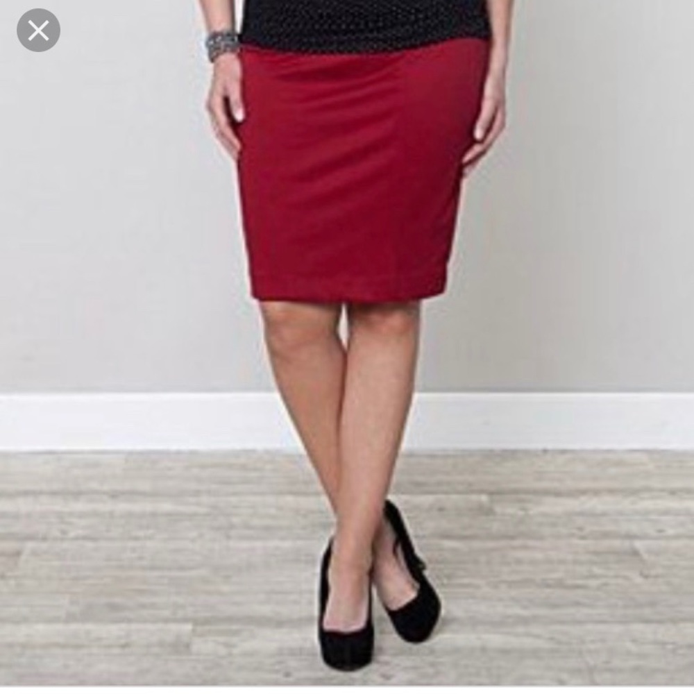 Red Pencil Skirt